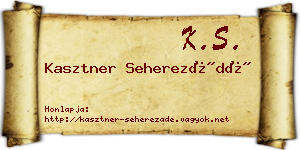 Kasztner Seherezádé névjegykártya
